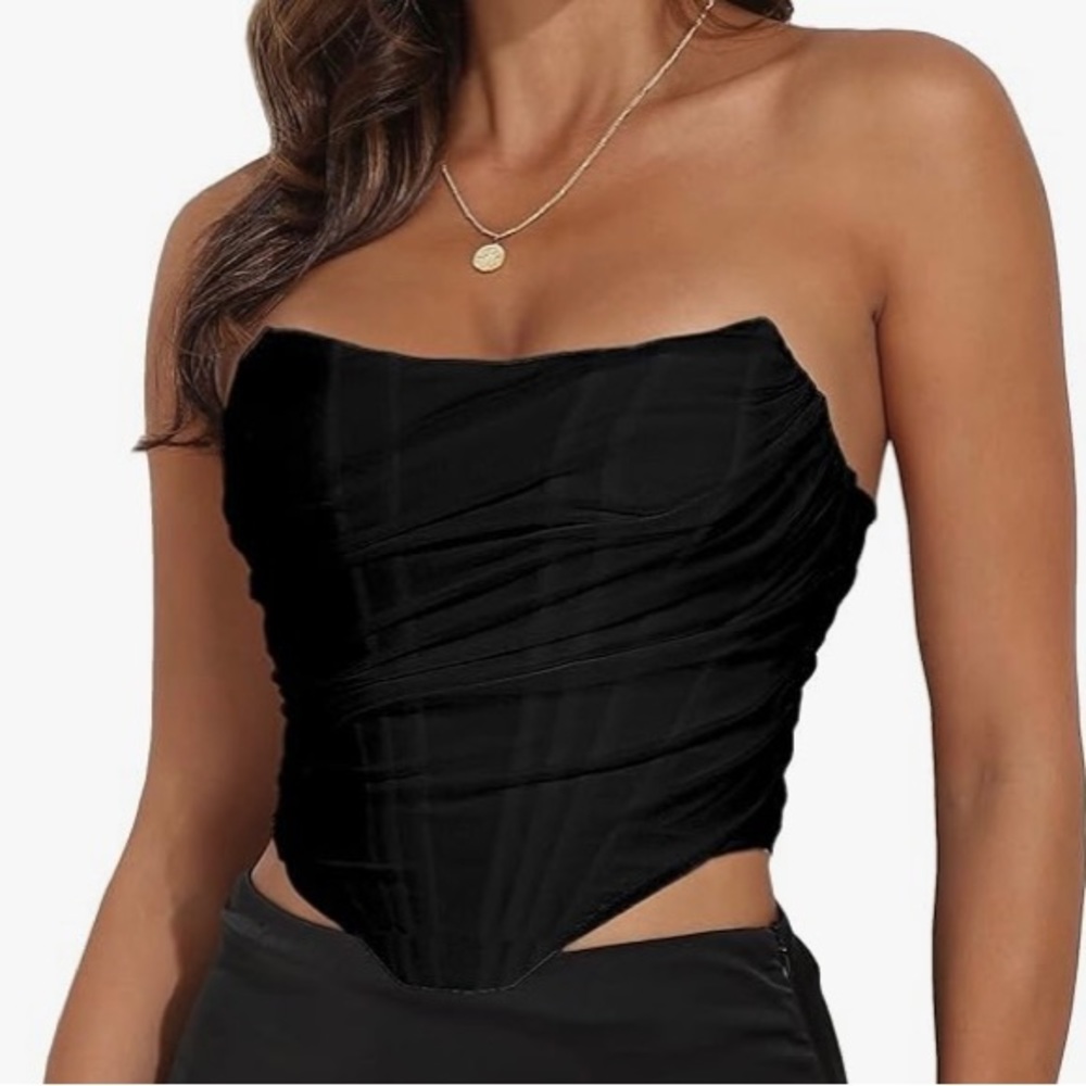 Black corset top size small